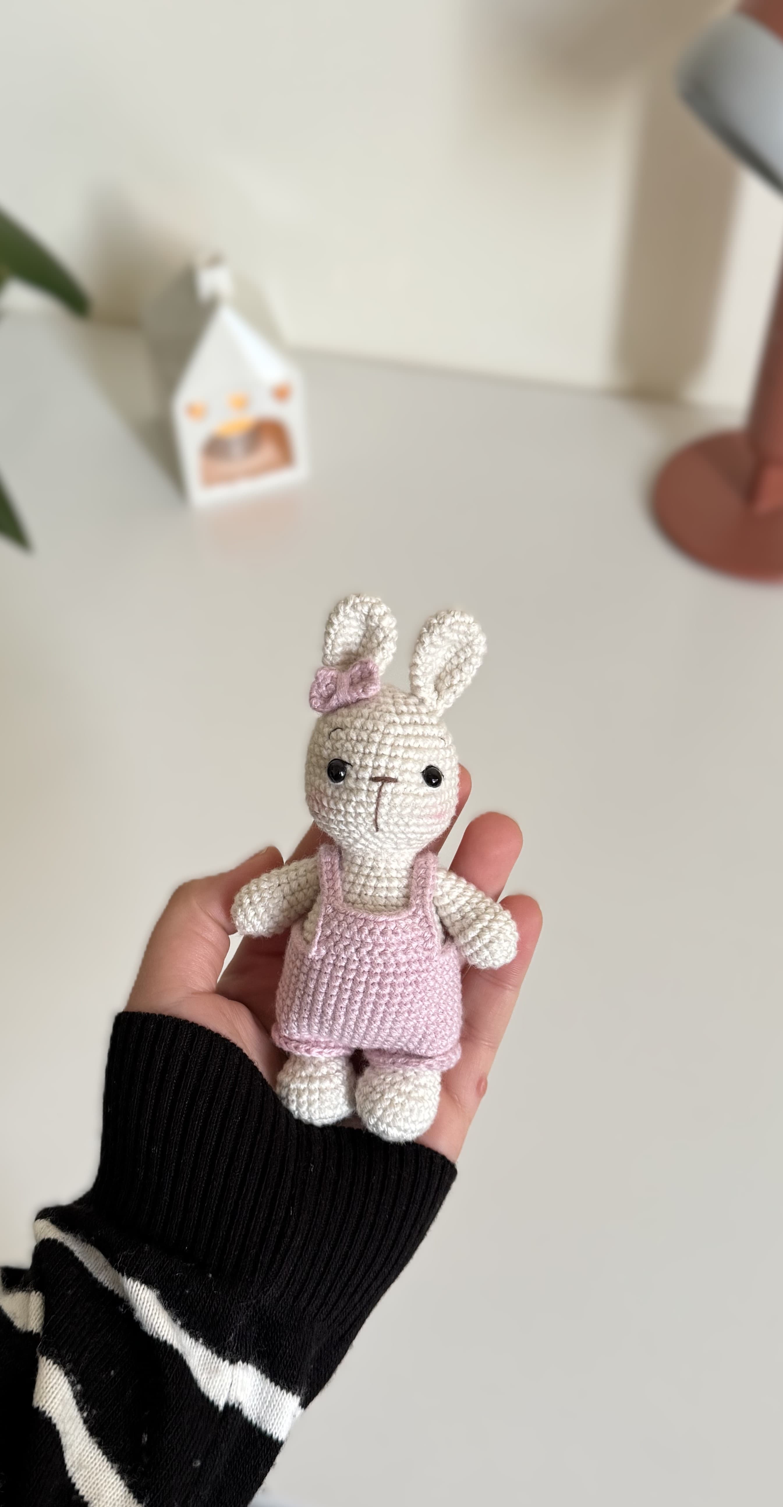 Loopli | Pink Bunny in Overalls